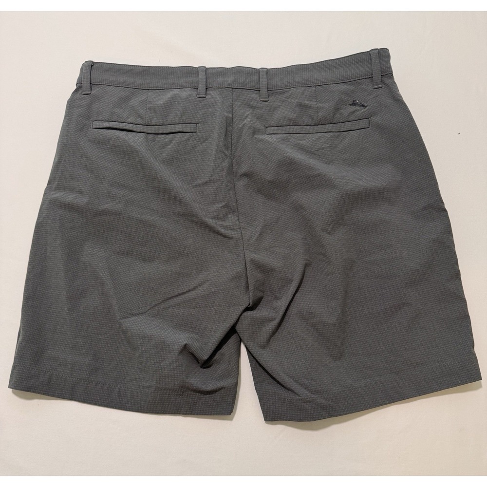 Tommy Bahama Shorts Mens 34 Gray Microfiber Stretch Chino 8 Inseam Golf Casual - Picture 4 of 5